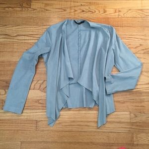 Zara blue suede blazer